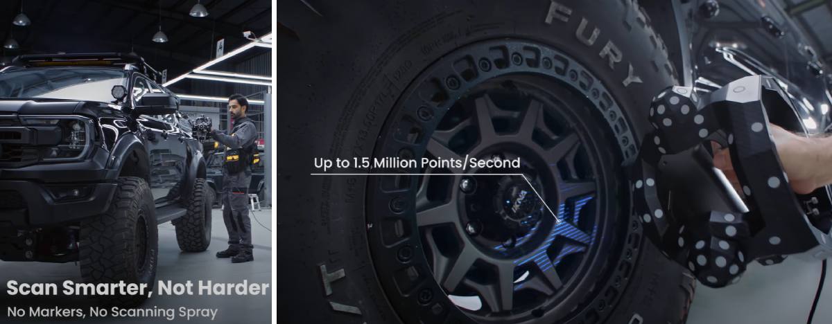 High accuracy and speed, scanning of holes